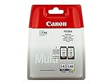 Cartuchos de tinta Canon PG-545 + CLI-546 BK / C / M / Y multipack negro + color 8ml + 9ml ORIGINAL...